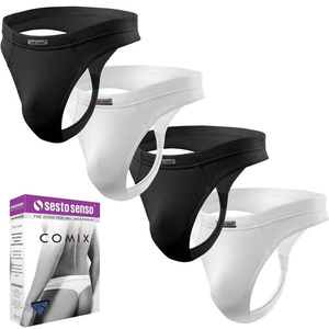 4X Stringi męskie z micromodalu COMIX Sesto Senso