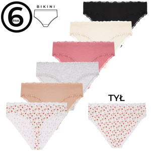Figi damskie bikini S-XL 6-pak