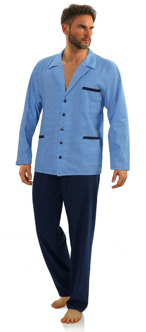 Piżama Męska Długi Rękaw Rozpinana 2385/15