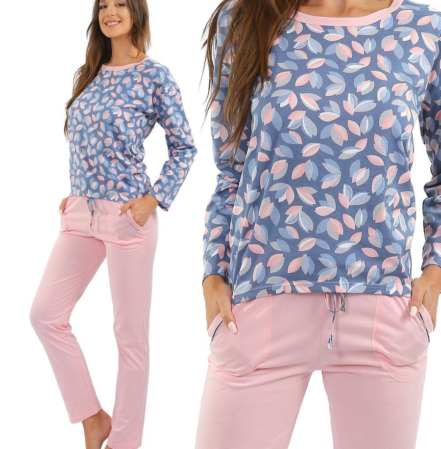 bawełniana piżama damska Agnieszka w kropki Sesto Senso