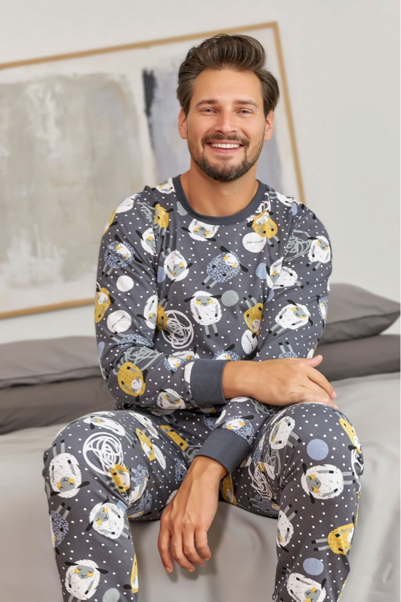 Pijama Comfort pentru bărbați din bumbac de oaie
