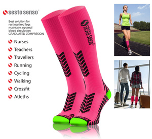 Șosete de compresie sportive unisex 2-pack