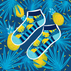 Picioare unisex din bumbac în formă de ananas