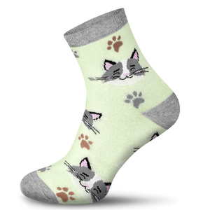 Șosete de bumbac pentru femei Pisici