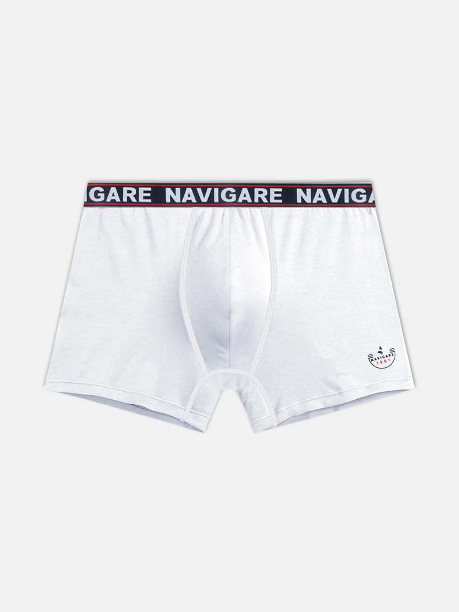 Pantaloni scurți boxeri pentru bărbați cu cauciuc exterior Art 322 alb Navigare