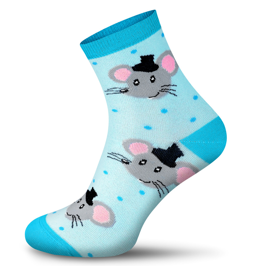 Kolorowe skarpetki damskie w zabawne wzory Milena