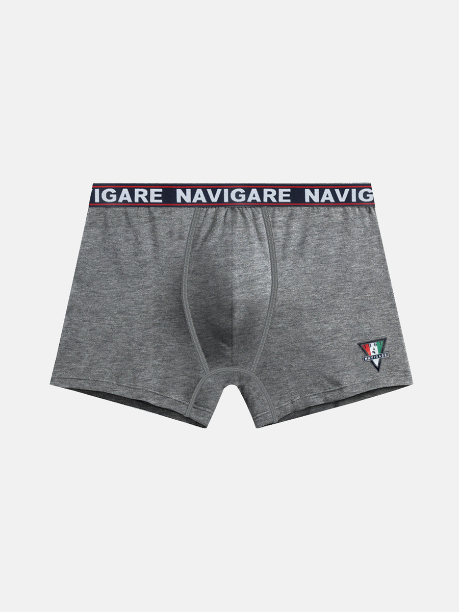 Pantaloni scurți boxeri pentru bărbați cu cauciuc extern Art. 322 Gri Navigare
