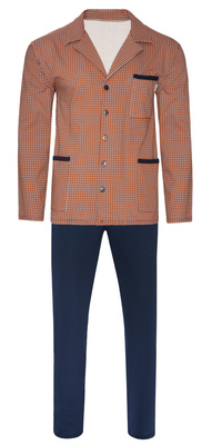 Piżama Męska Długi Rękaw Rozpinana 2385/15