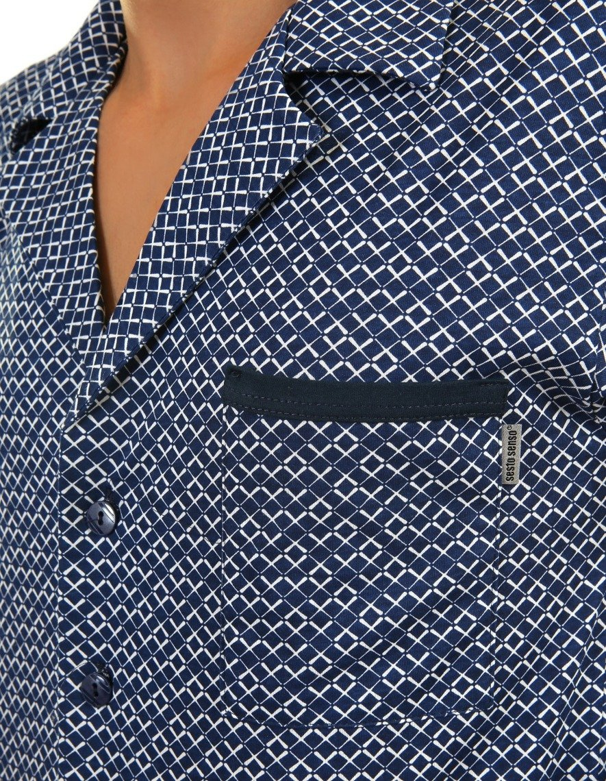 Piżama Męska Długi Rękaw Rozpinana 2385/15