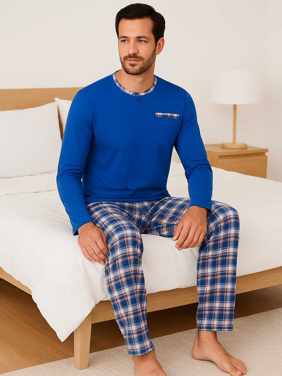 Piżama Męska Długi Rękaw JASIEK 2576/26