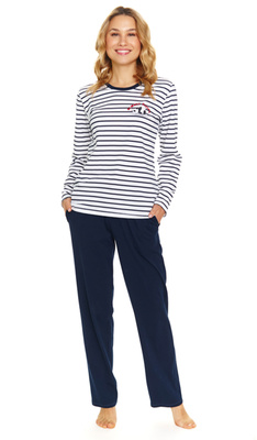 Pijama din bumbac pentru femei Marine Comfort