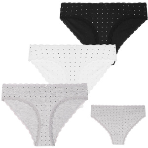 Figi damskie bikini z koronką S-2XL 3-pak
