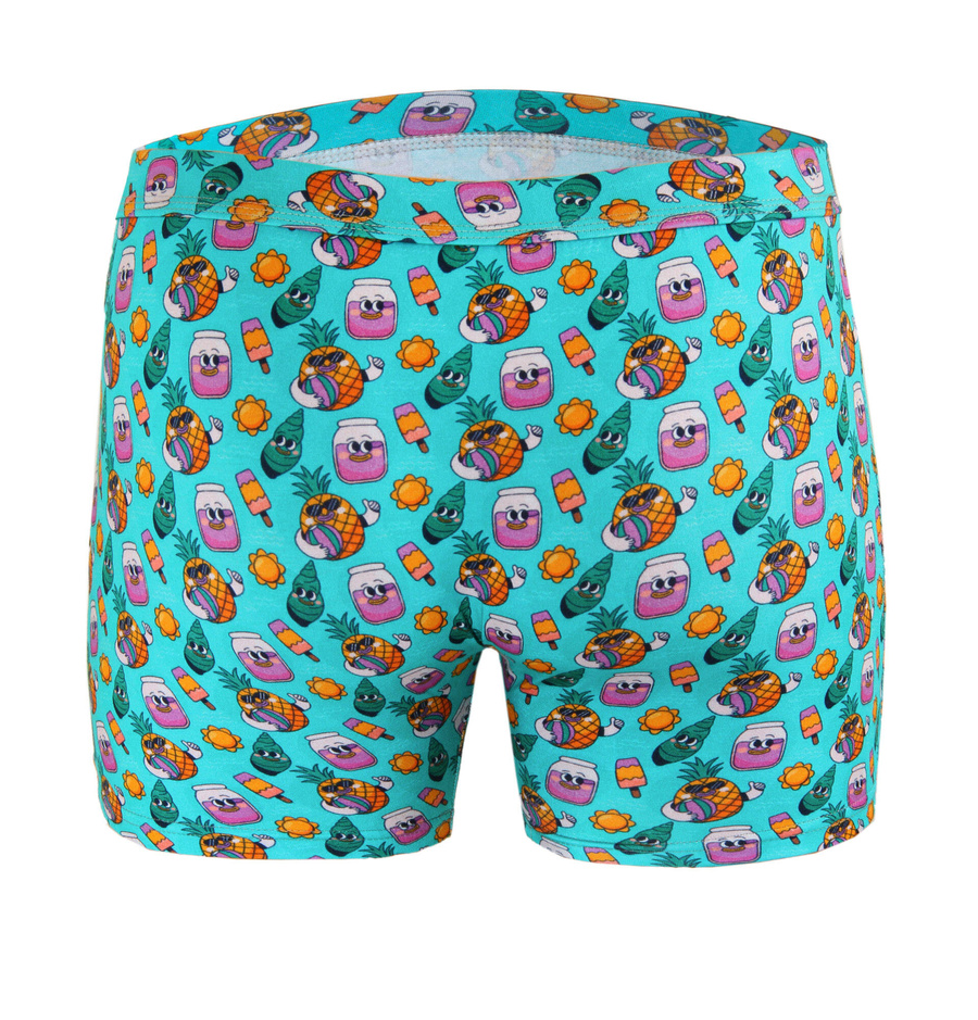 Pantaloni scurți boxeri din bumbac pentru bărbați în stil amuzant