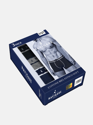 Pantaloni scurți boxeri pentru bărbați cu cauciuc exterior Fitted Art. 312T Navigare