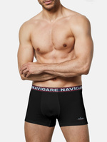 Pantaloni scurți boxeri pentru bărbați cu cauciuc exterior Art 322 negru Navigare
