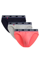 Chiloți sport gri pentru bărbați, 3-pack, cu cauciuc moale Atlantic - potrivirea perfectă.