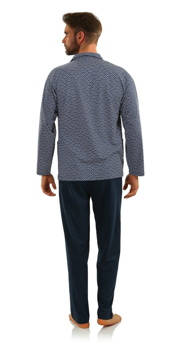 Piżama Męska Długi Rękaw Rozpinana 2385/15
