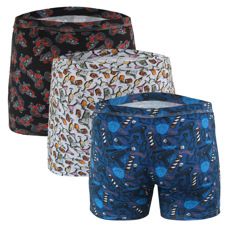 Pantaloni scurți boxeri din bumbac pentru bărbați în stil amuzant