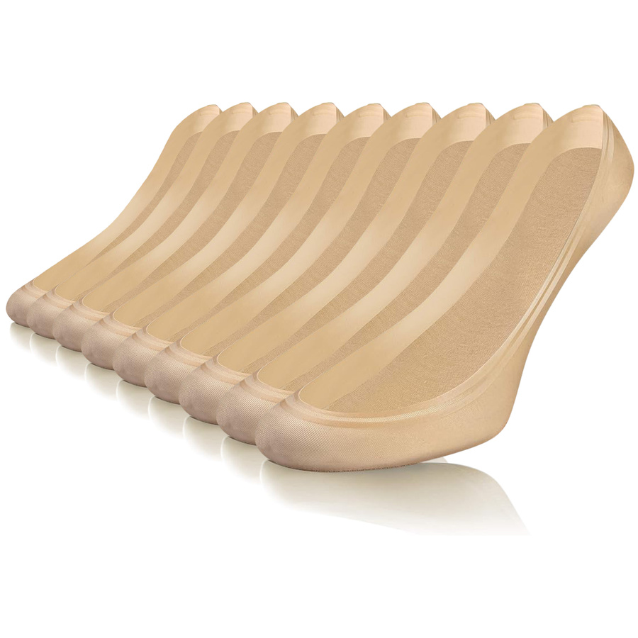 Balerinki Damskie Antypoślizgowe z Silikonem na Pięcie