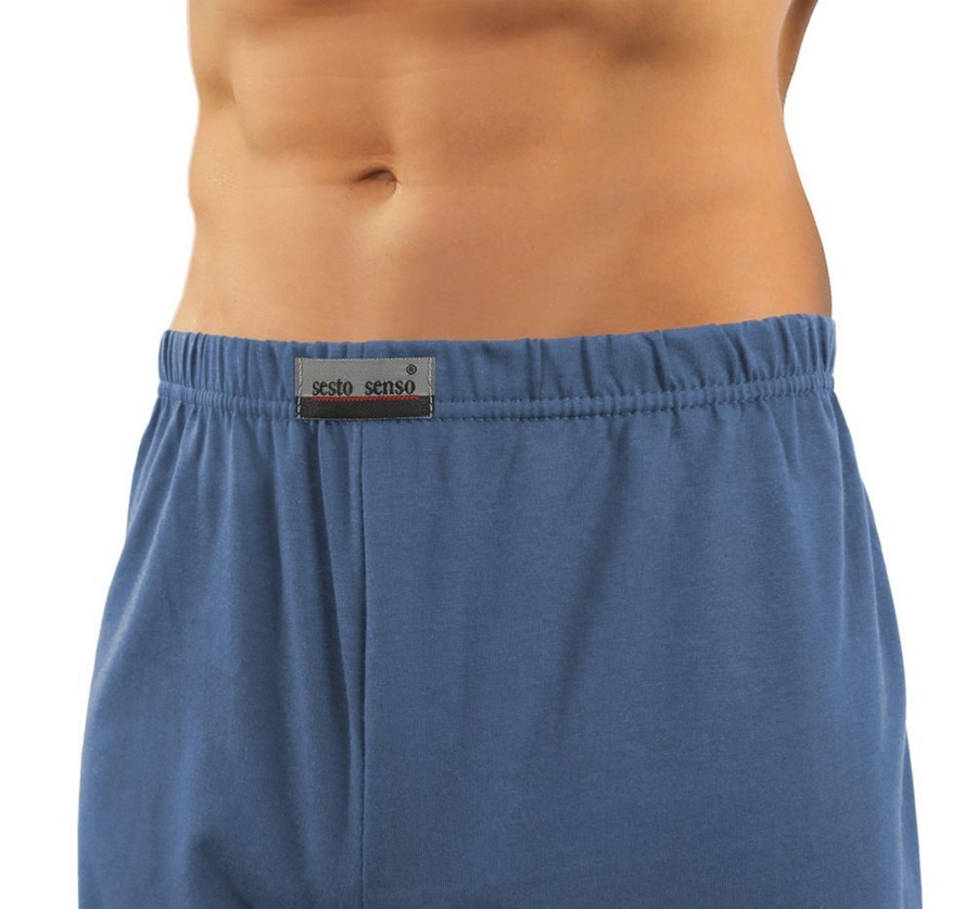 Bawełniana rozpinana piżama męska z krótkim rękawem Sesto Sesto