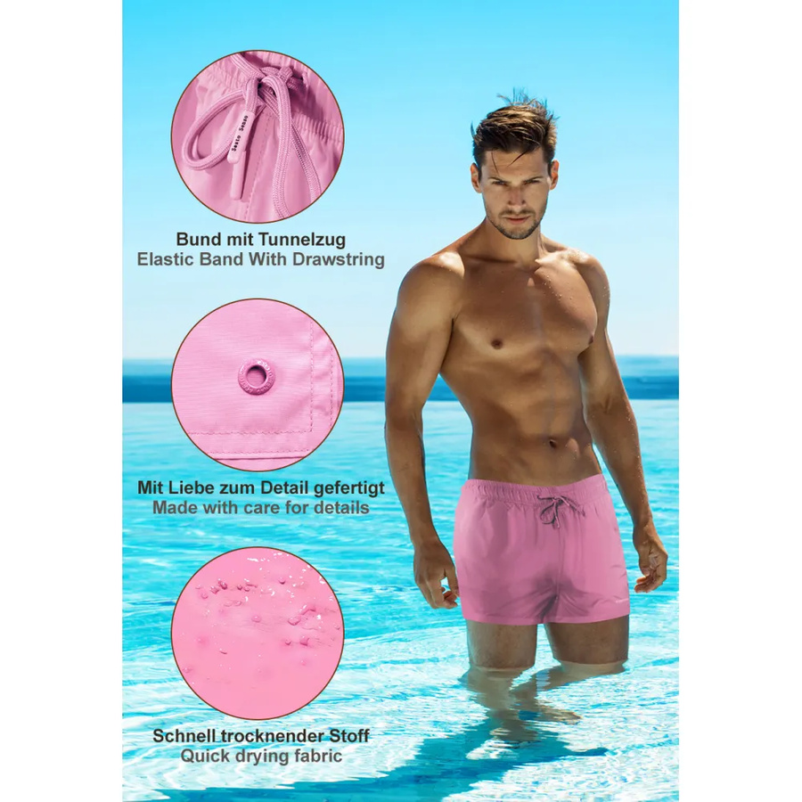 Pantaloni scurți de baie din poliester pentru bărbați SZ24