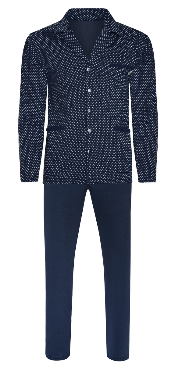 Rozpinana Piżama Męska Długi Rękaw