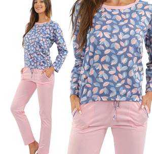 bawełniana piżama damska Agnieszka w kropki Sesto Senso