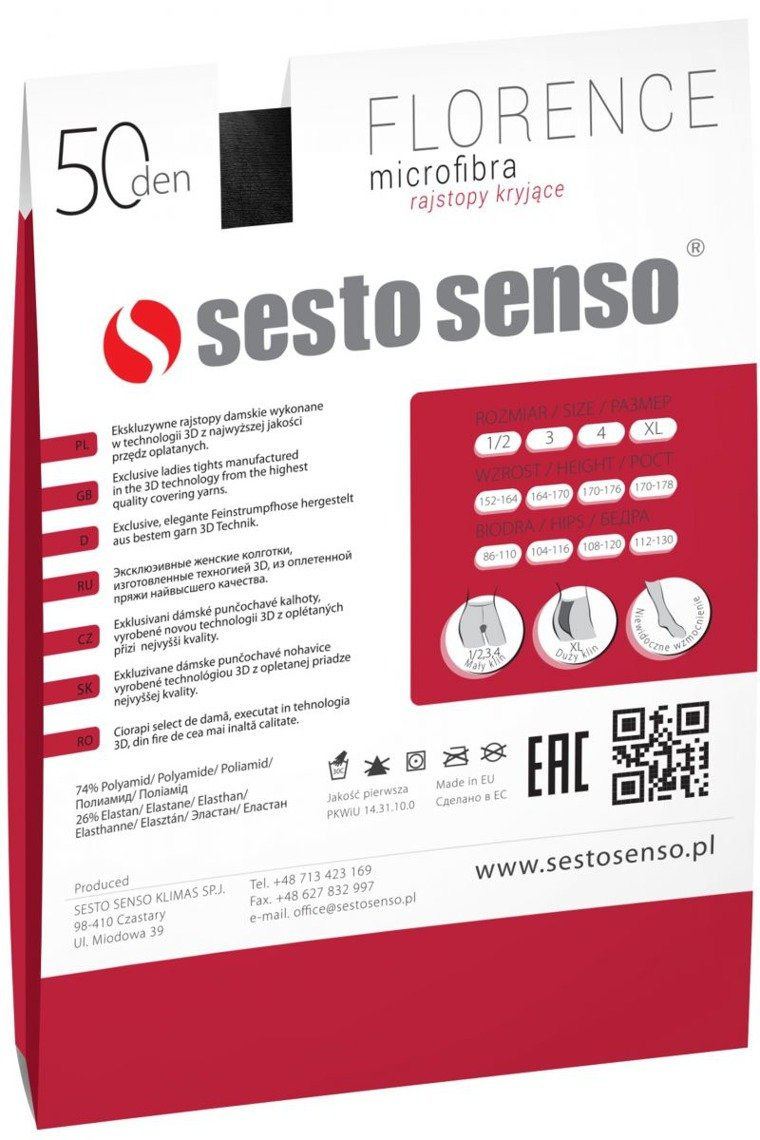 Colanți opaci 3D Florence pentru femei de la Sesto Senso - maschează elegant celulita.