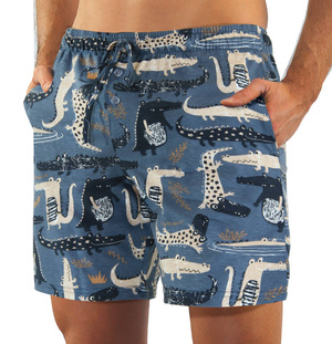 Pijama cu mânecă scurtă Comfort din bumbac pentru bărbați