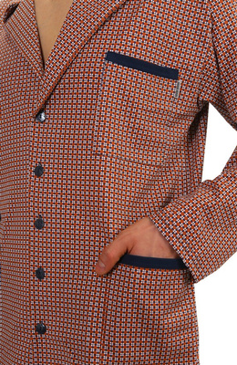 Piżama Męska Długi Rękaw Rozpinana 2385/15