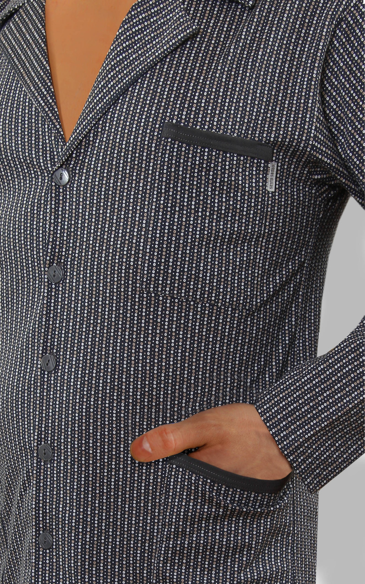 Piżama Męska Długi Rękaw Rozpinana 2636/02