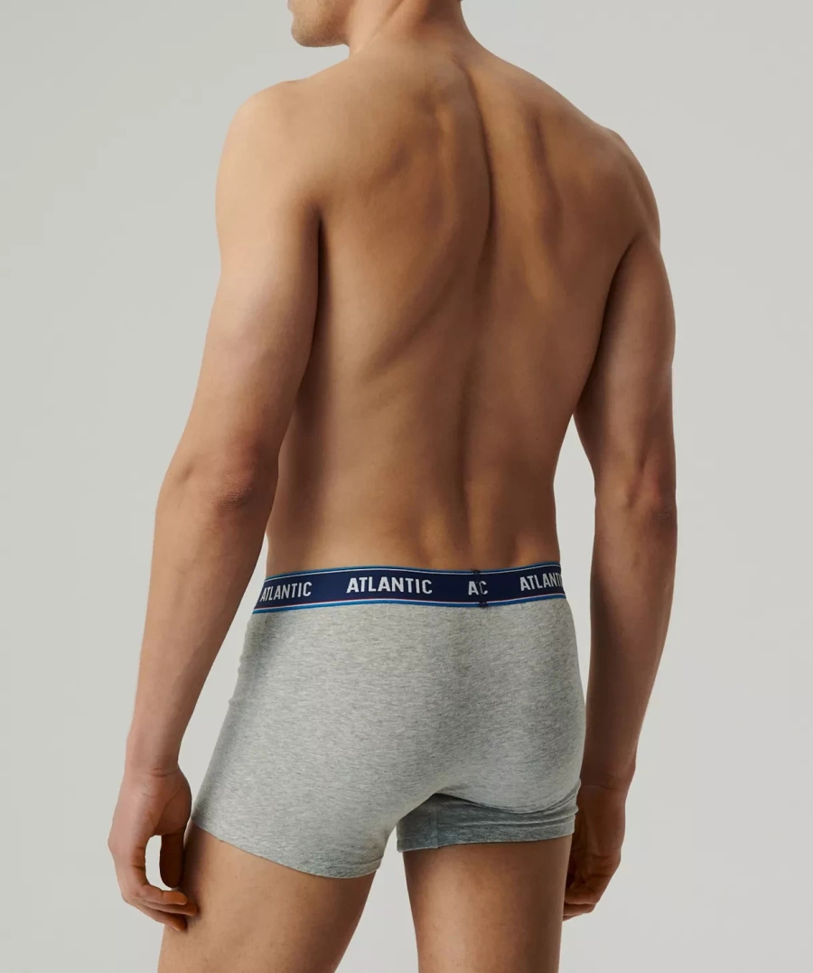 Pantaloni scurți sport pentru bărbați albaștri 95% bumbac - trei pachete Atlantic - potrivire perfectă