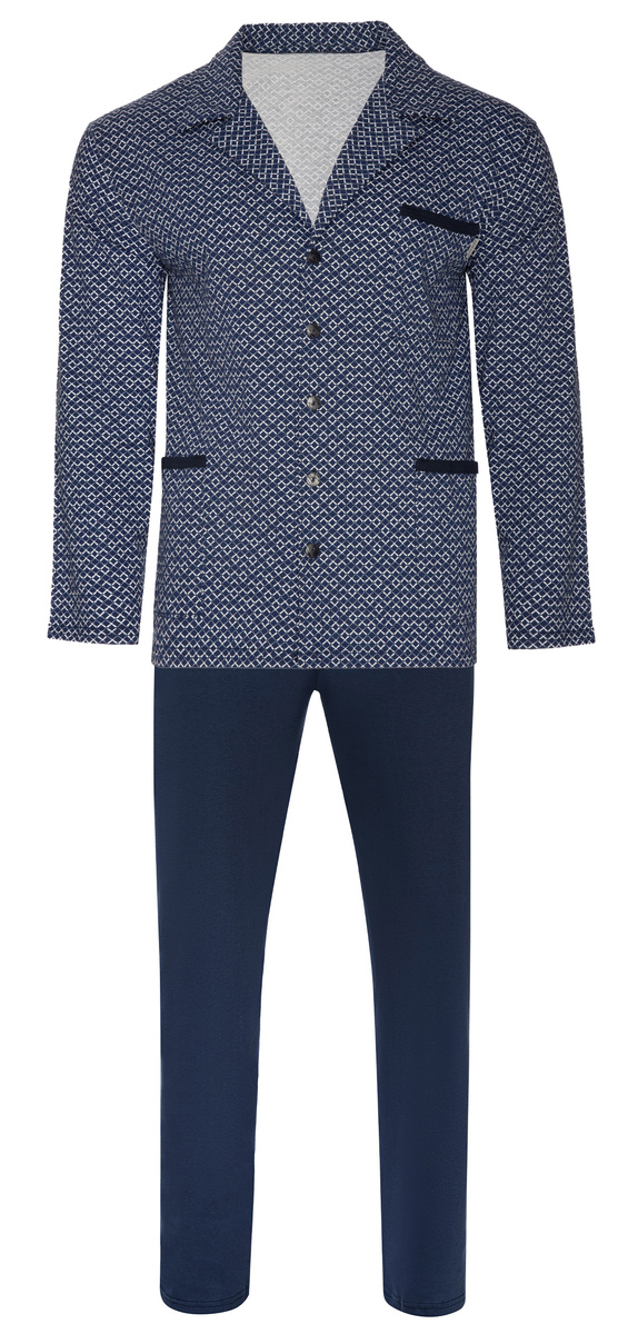 Piżama Męska Długi Rękaw Rozpinana 2385/15