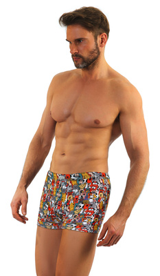 Pantaloni scurți boxeri din bumbac pentru bărbați în stil amuzant