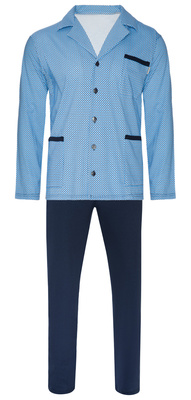 Piżama Męska Długi Rękaw Rozpinana 2385/15