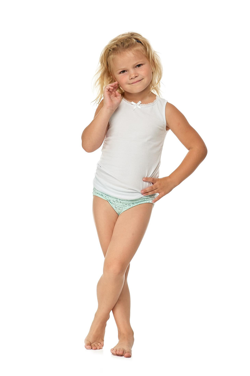 Bawe?niany podkoszulek dziewcz?cy 5-pak