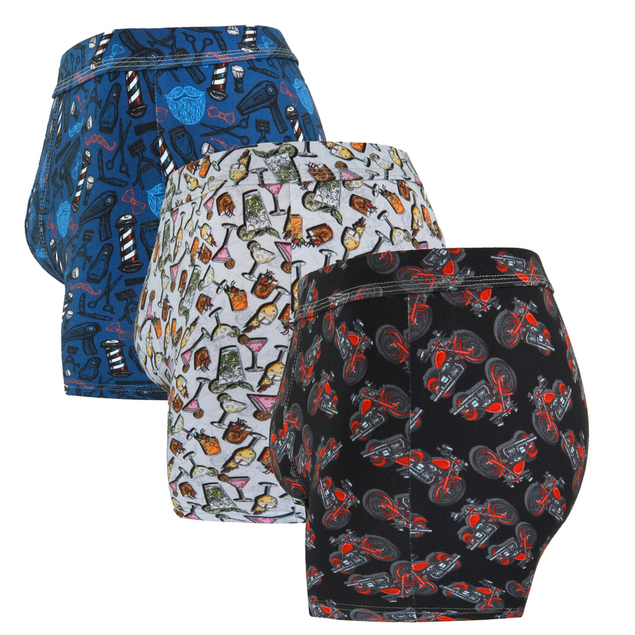 Pantaloni scurți boxeri din bumbac pentru bărbați în stil amuzant