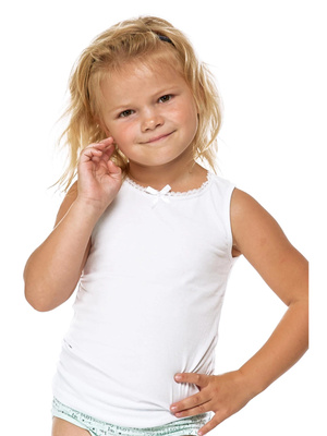 Bawe?niany podkoszulek dziewcz?cy 5-pak