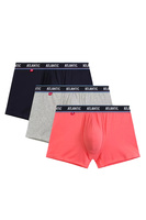 Pantaloni scurți sport pentru bărbați albaștri 95% bumbac - trei pachete Atlantic - potrivire perfectă