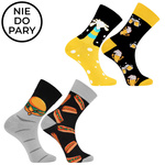 Skarpety m?skie NIE DO PARY z motywem jedzenia 12-pak