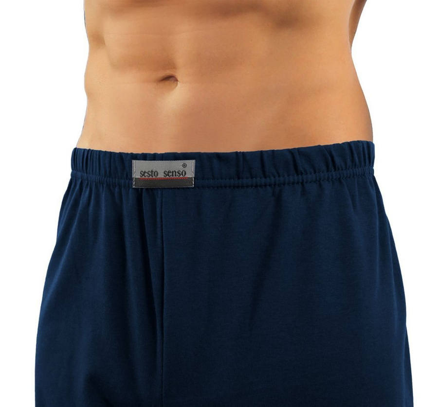 Bawełniana rozpinana piżama męska z krótkim rękawem Sesto Sesto