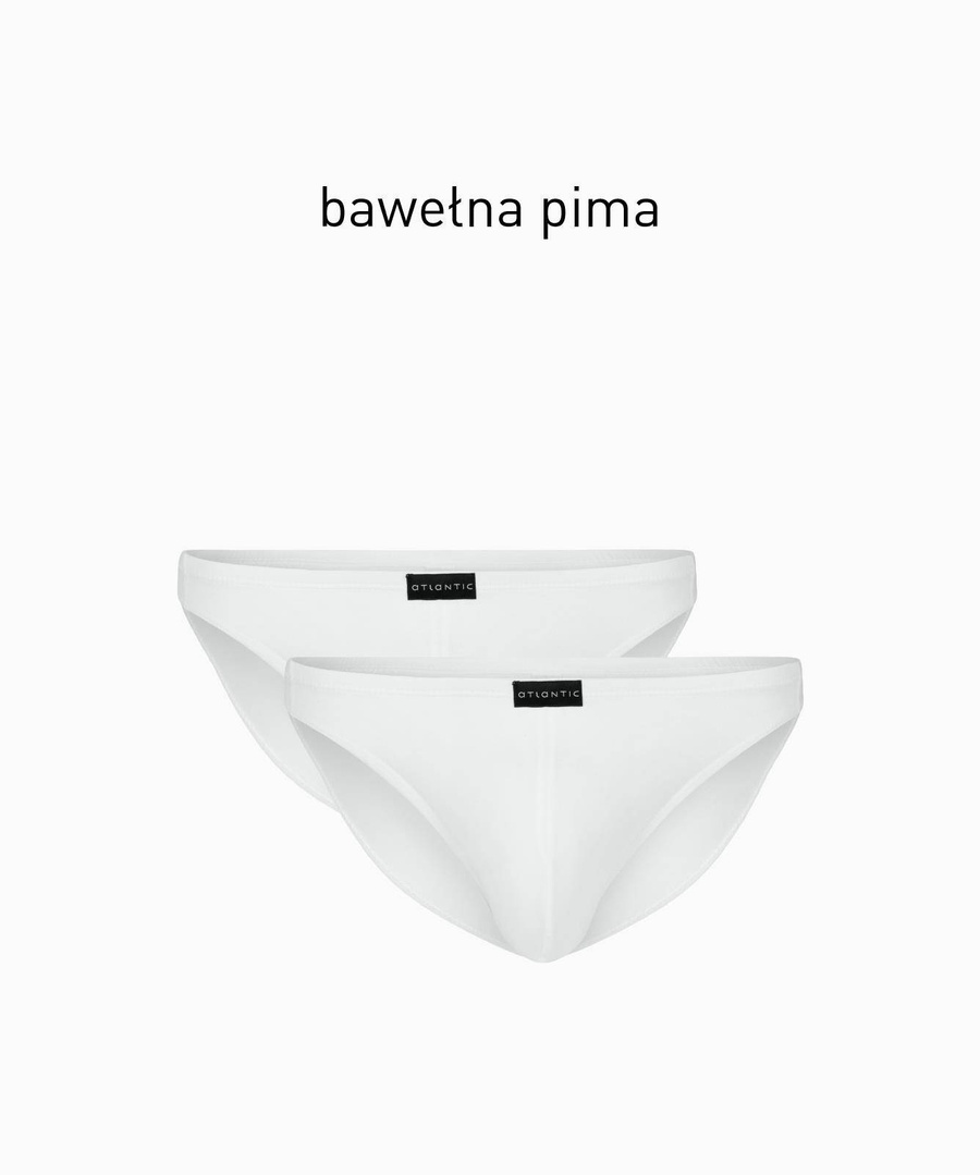 2 X Slipy Męskie Mini Czarne Bawełna Pima Bielizna Atlantic Basic