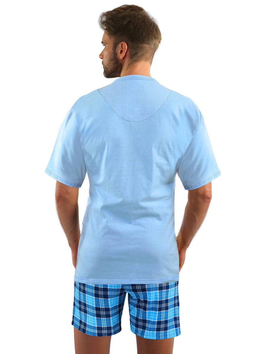Pijama bărbătească Comfort din bumbac creponat