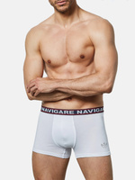Pantaloni scurți boxeri pentru bărbați cu cauciuc exterior Art 322 alb Navigare