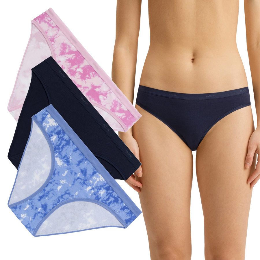 Trei-pachet de femei bumbac Bikini Bottoms