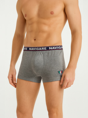 Pantaloni scurți boxeri pentru bărbați cu cauciuc extern Art. 322 Gri Navigare