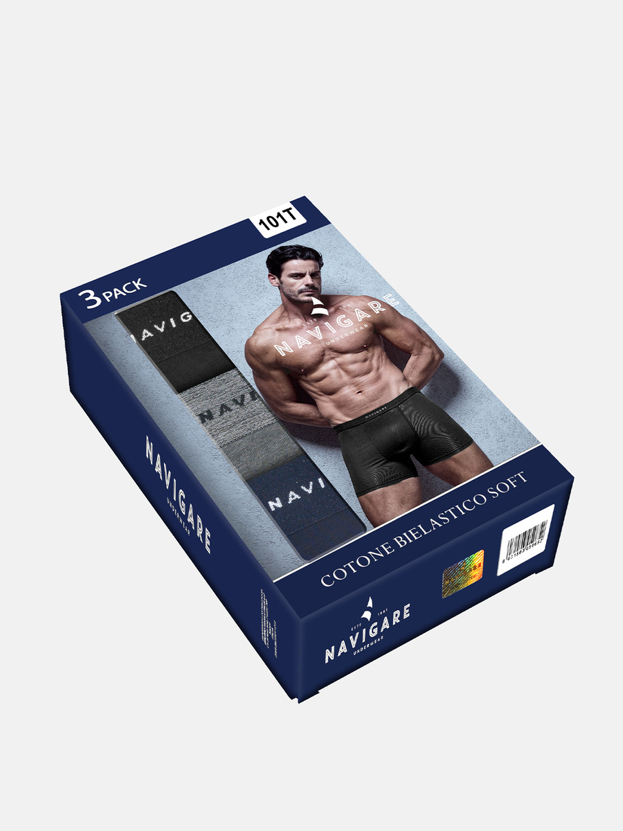 Pantaloni scurți boxeri pentru bărbați cu cauciuc interior ajustat Art. 101T Navigare