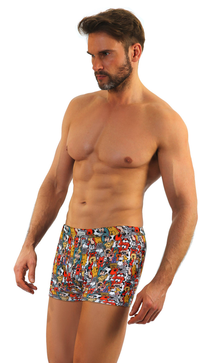Pantaloni scurți boxeri din bumbac pentru bărbați în stil amuzant