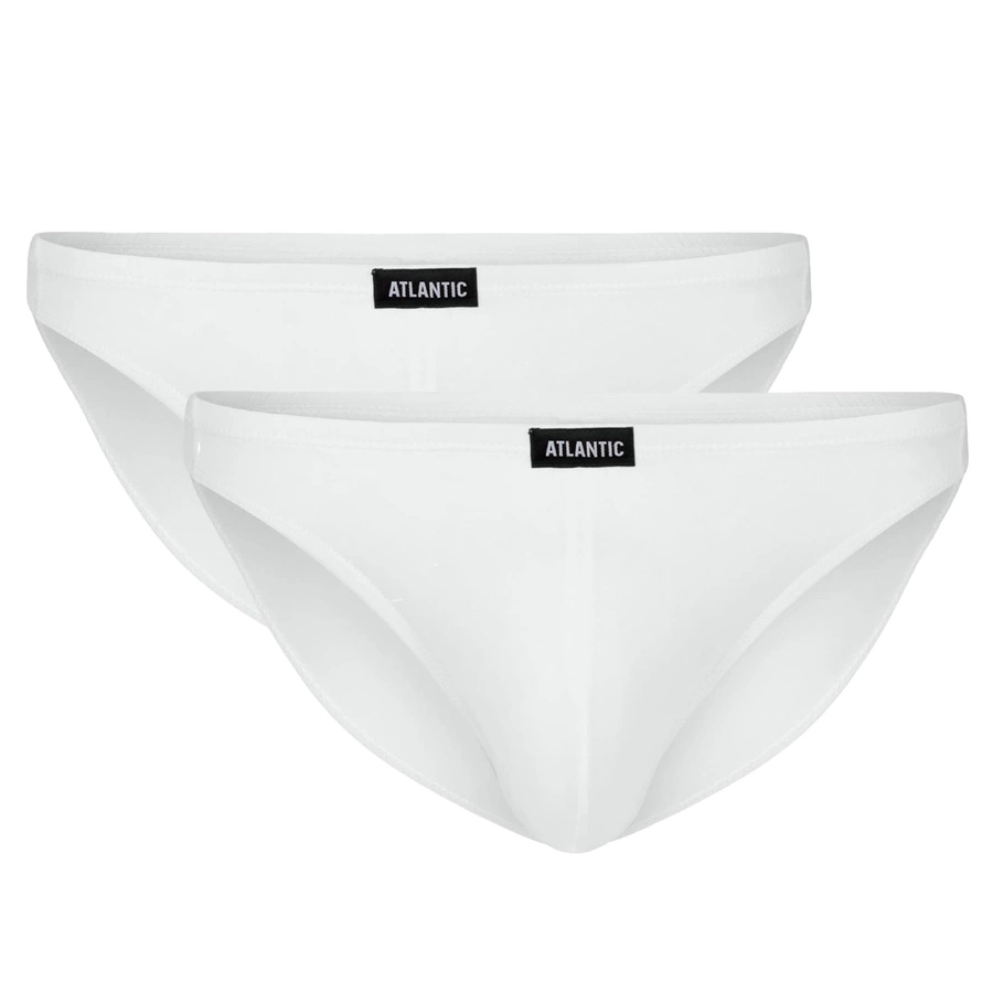 2 X Slipy Męskie Mini Czarne Bawełna Pima Bielizna Atlantic Basic