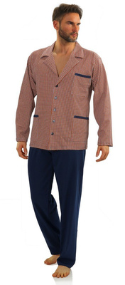 Piżama Męska Długi Rękaw Rozpinana 2385/15